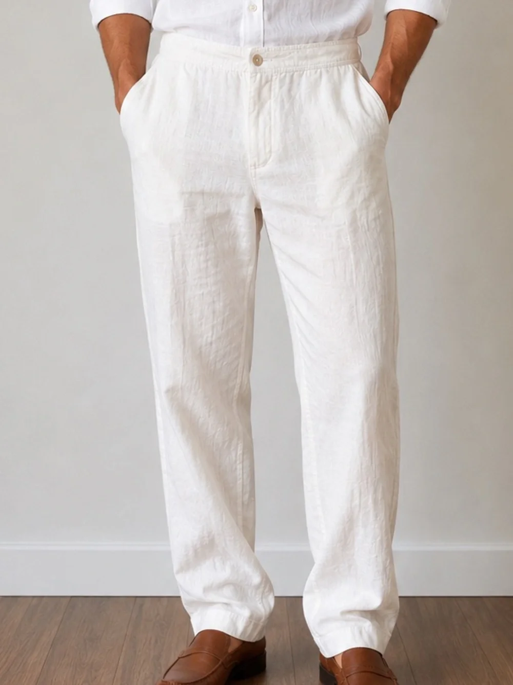 Tommy Bahama Men's Linen/Cotton Off White Pants XXL 32 Length